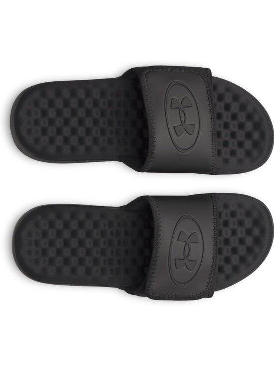 Mens All Black Ignite Pro Slide Comfort Soft Rubber Slip On Flat Sandal Shoes main image 5
